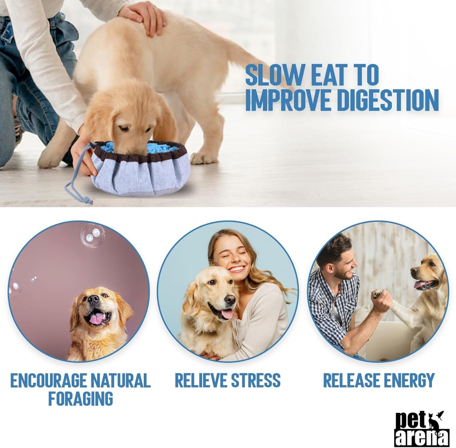 Adjustable Snuffle Mat for Dogs Puzzle Feeder Toy | Promotes Healthy Eating Habits, Reduces Boredom, Brain Exercise, and Provides Engaging Activity for Pets Indoors or Outdoors
