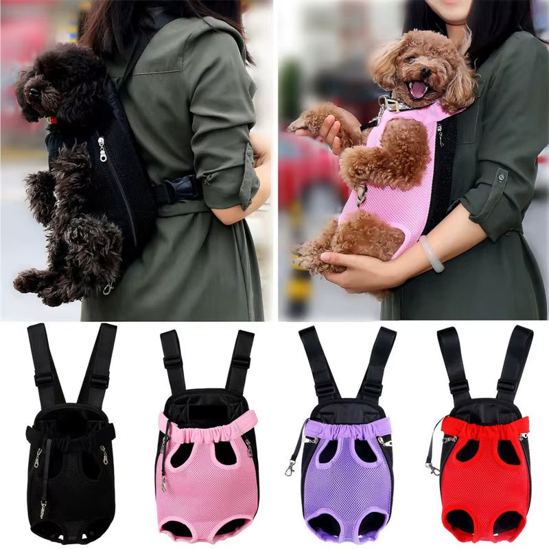 Adjustable Pet Carrier Backpack — Breathable Mesh, Front & Back Wear