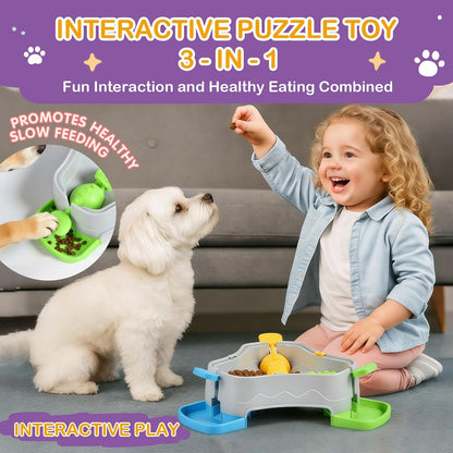 Interactive Dog Toys, Dog Puzzle Toy Treat Dispensing Dog Toys, Dog Enrichment Toys for Mental Stimulation, Slow Feeder Dog Puzzle for Small Medium Dogs, Interactive Cat Toy Cat Puzzle Feeder