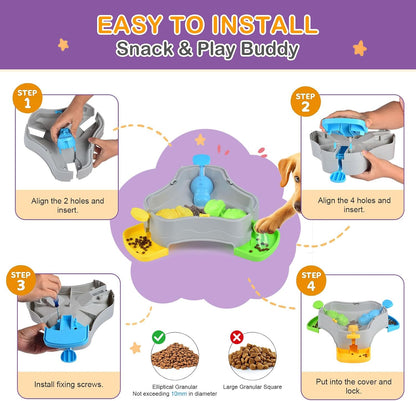 Interactive Dog Toys, Dog Puzzle Toy Treat Dispensing Dog Toys, Dog Enrichment Toys for Mental Stimulation, Slow Feeder Dog Puzzle for Small Medium Dogs, Interactive Cat Toy Cat Puzzle Feeder