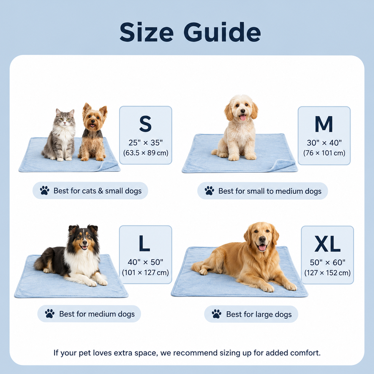 Washable Pet Cooling Blanket for Dogs & Cats – Soft, Breathable & Lightweight
