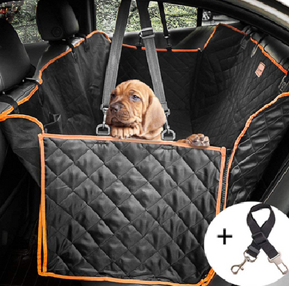 Dog Car Seat Cover with Hard Bottom, Holds up to 400Lbs | Patented Waterproof Dog Hammock Back Seat Extender for Cars, Suvs & Full-Size Trucks (Small & Large Sizes)