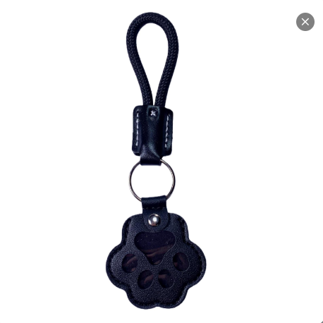 Pet fur keepsake keychain - Black strap