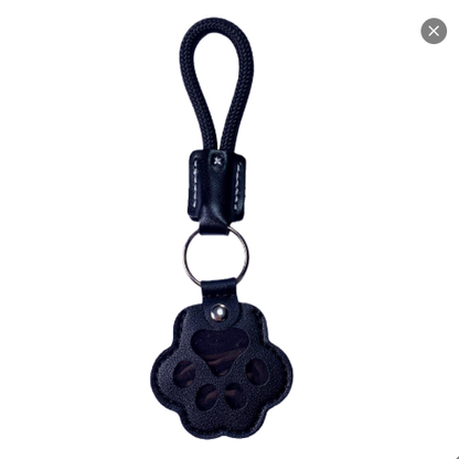Pet fur keepsake keychain - Black strap