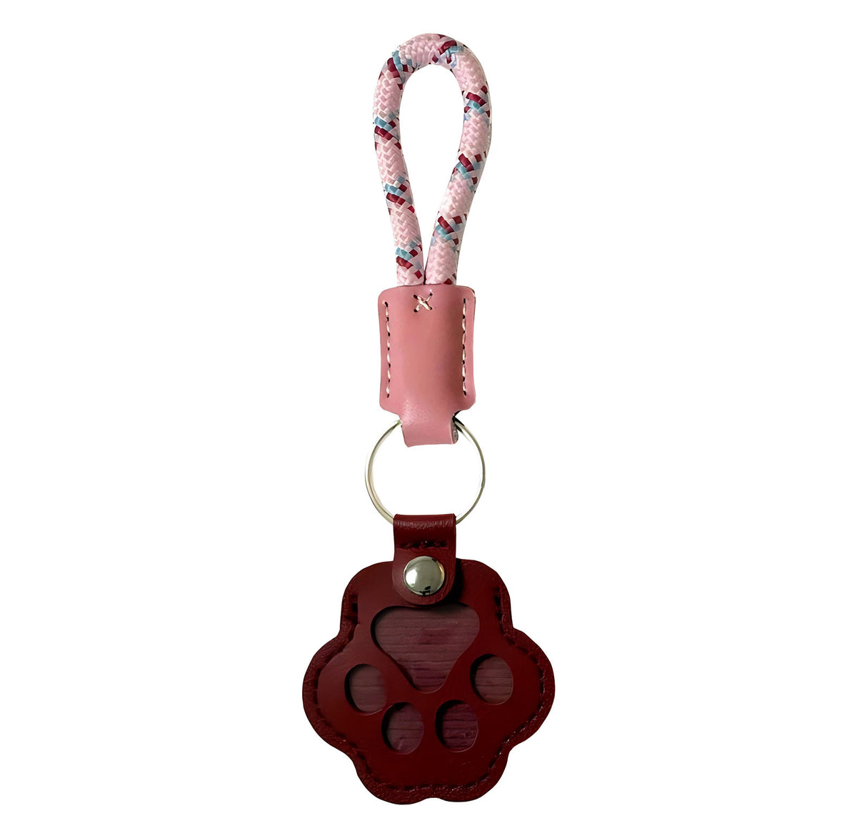Pet fur keepsake keychain - Pink strap
