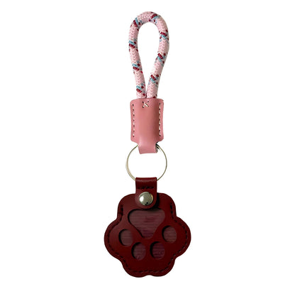Pet fur keepsake keychain - Pink strap