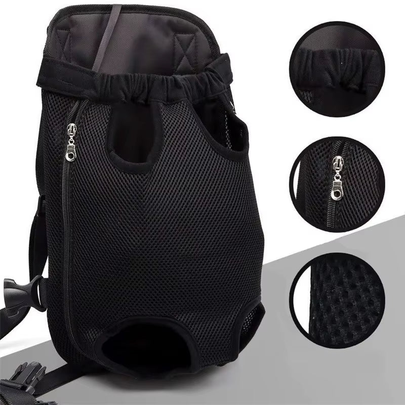 Adjustable Pet Carrier Backpack — Breathable Mesh, Front & Back Wear