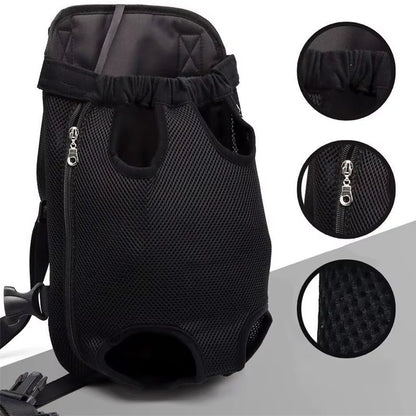 Adjustable Pet Carrier Backpack — Breathable Mesh, Front & Back Wear