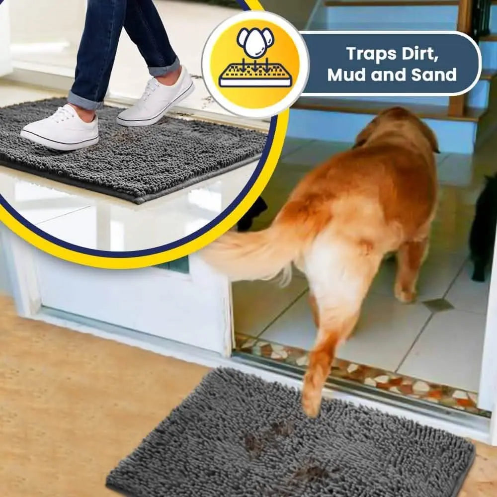 Absorbent Chenille Pet Door Mat