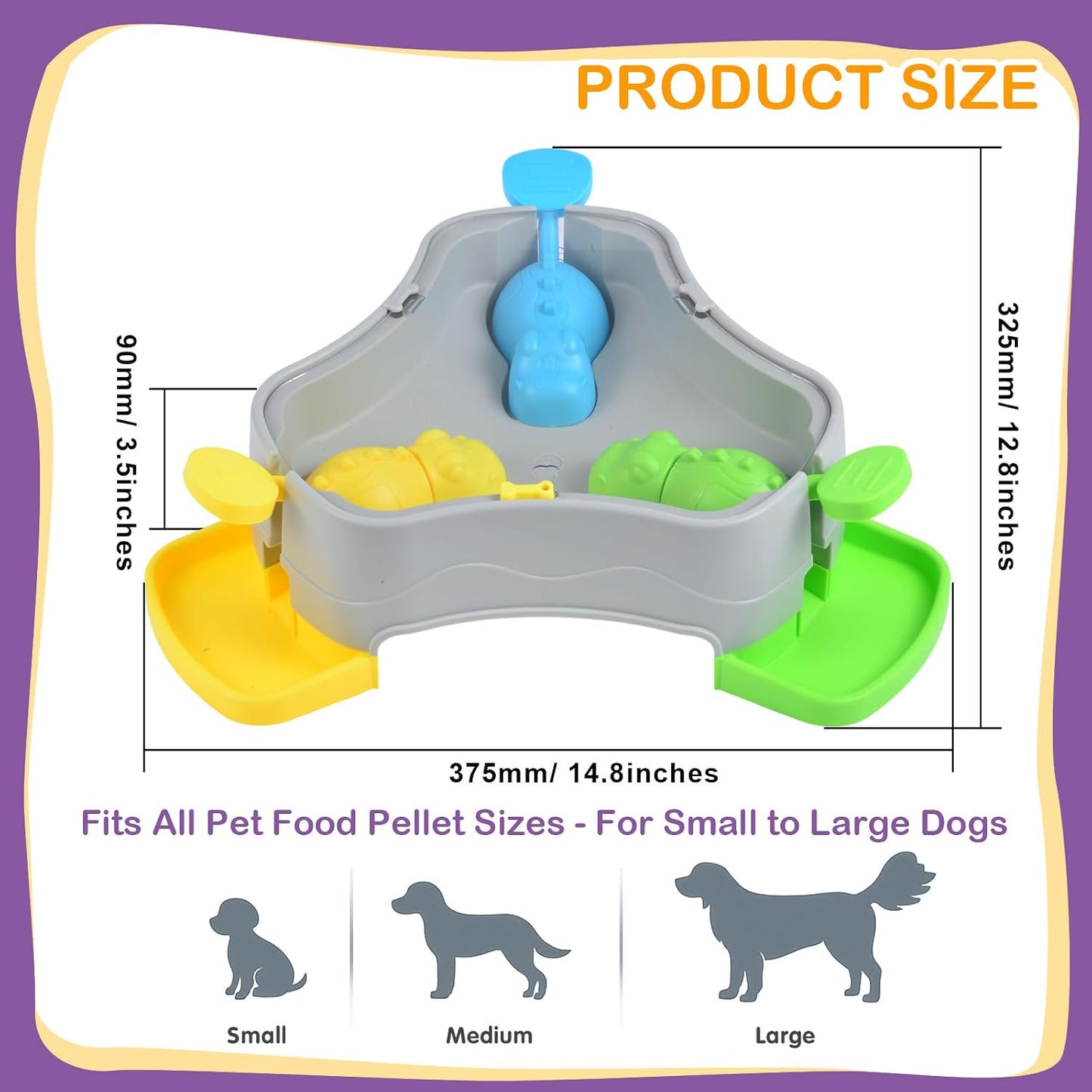 Interactive Dog Toys, Dog Puzzle Toy Treat Dispensing Dog Toys, Dog Enrichment Toys for Mental Stimulation, Slow Feeder Dog Puzzle for Small Medium Dogs, Interactive Cat Toy Cat Puzzle Feeder