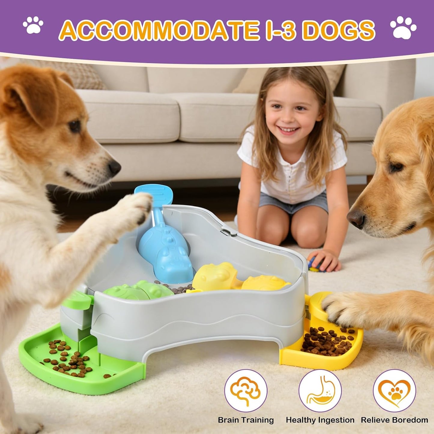 Interactive Dog Toys, Dog Puzzle Toy Treat Dispensing Dog Toys, Dog Enrichment Toys for Mental Stimulation, Slow Feeder Dog Puzzle for Small Medium Dogs, Interactive Cat Toy Cat Puzzle Feeder