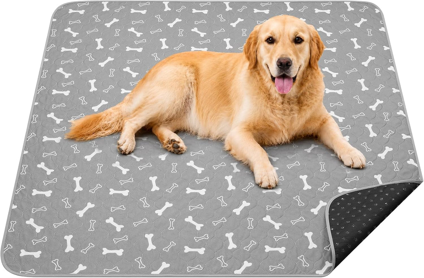 Washable Pee Pad for Dogs, 2 Pack Large Reusable Puppy Pads, 36"X48" | Super Absorbent, Waterproof & Leakproof, Non-Slip Bottom, Machine Washable, for Floors, Beds, Couches, Crates, Carpets, Cars